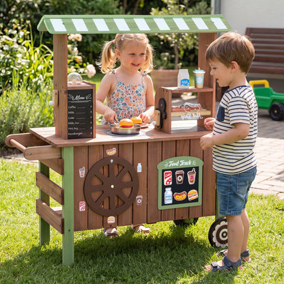 Wooden Grocery Store Playset, Large Wheels