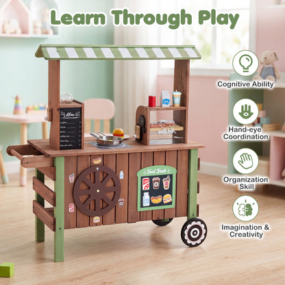 Wooden Grocery Store Playset, Large Wheels