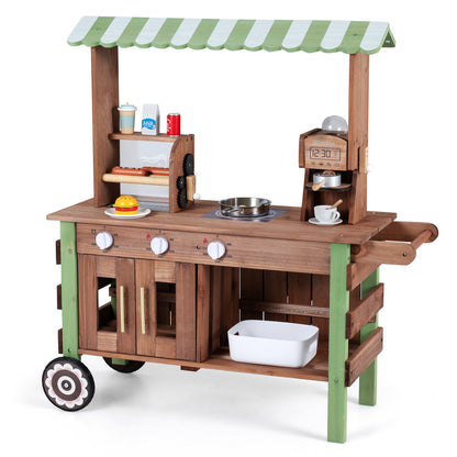 Wooden Grocery Store Playset, Large Wheels