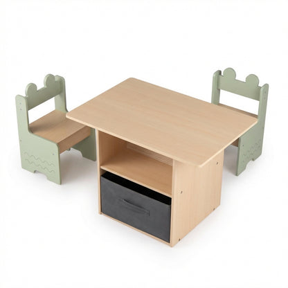 Wooden Kids Table and Chairs Set, Green Kids Table & Chair Sets at Gallery Canada