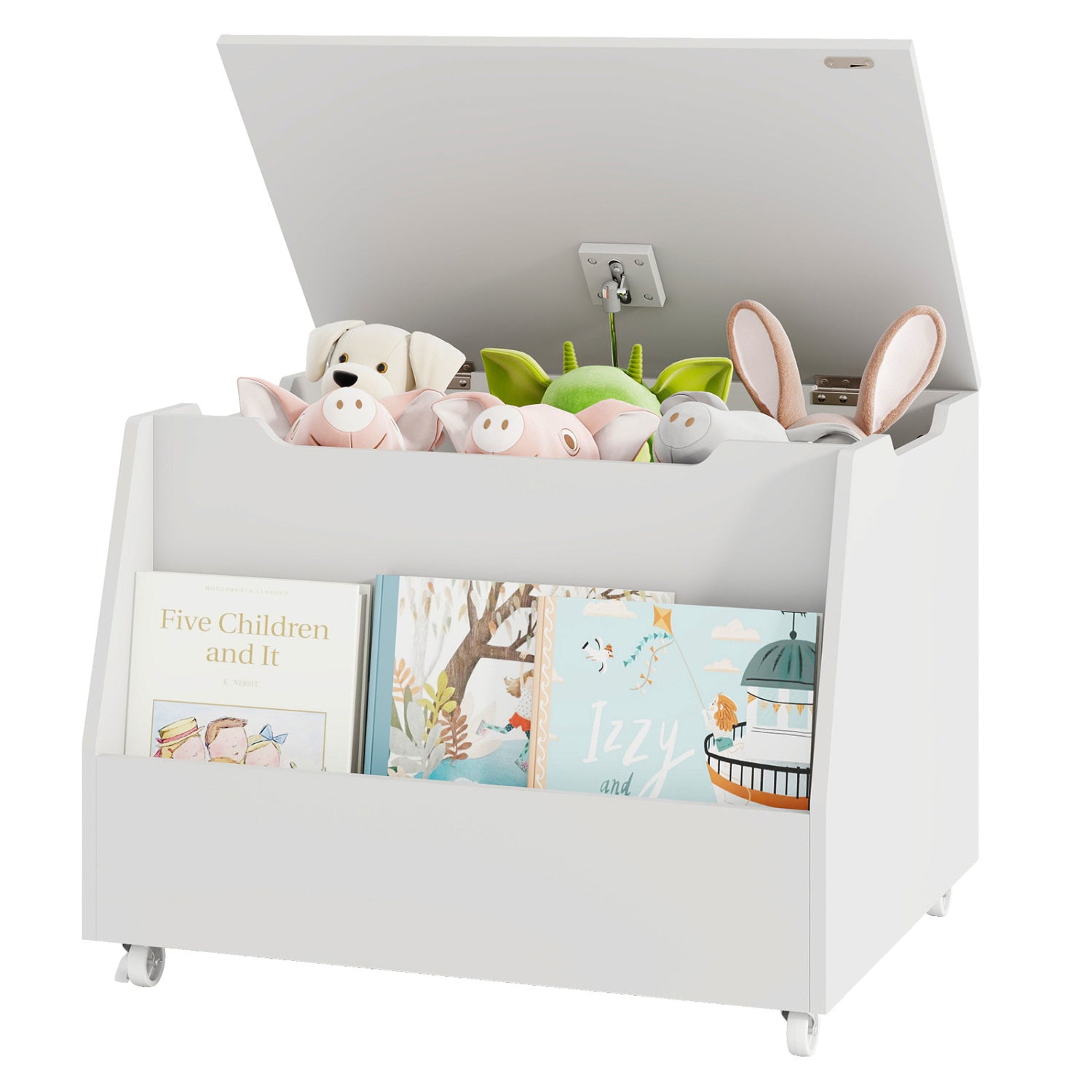 Wooden Mobile Toy Storage Organizer, White Kids Storage White at Gallery Canada