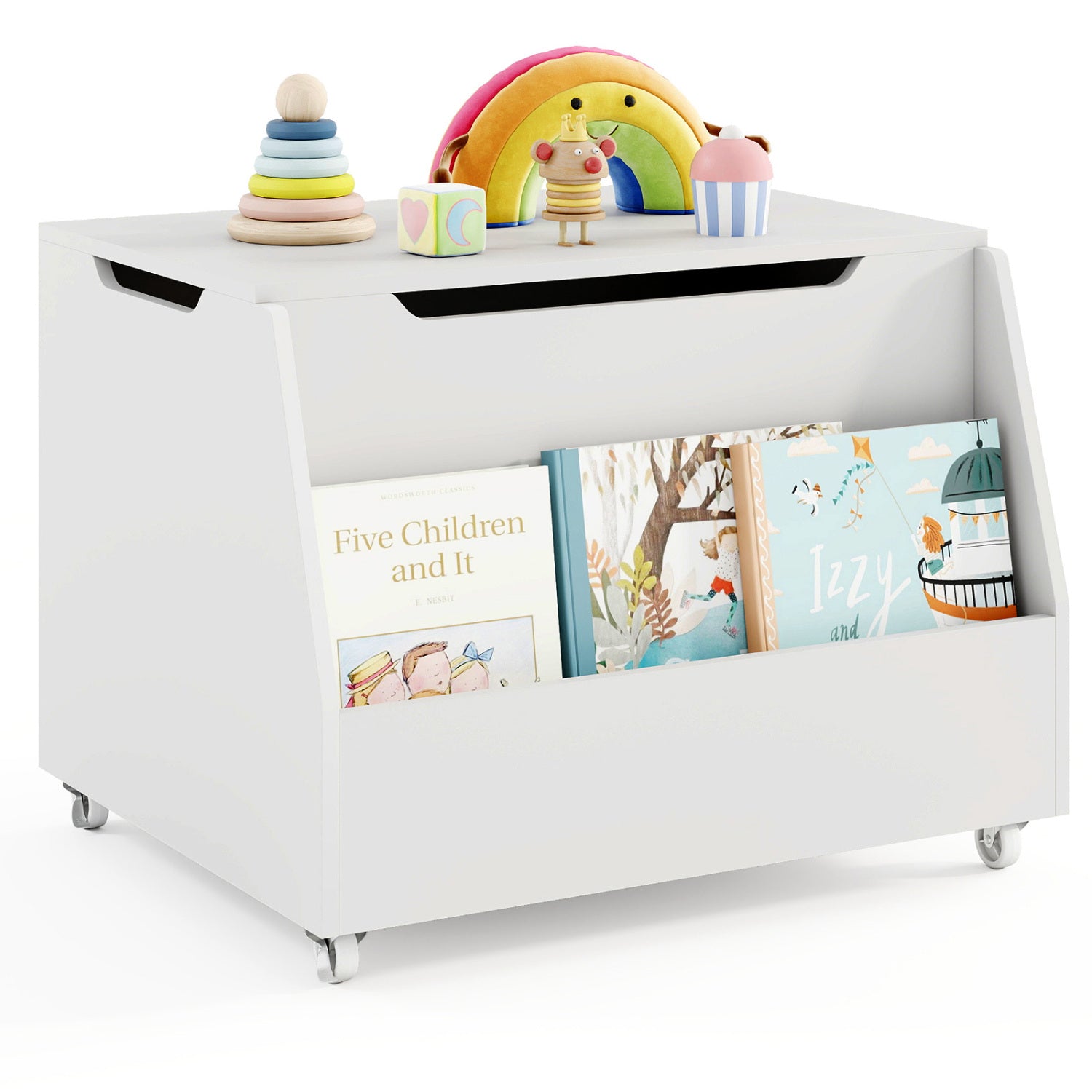 Wooden Mobile Toy Storage Organizer, White Kids Storage at Gallery Canada