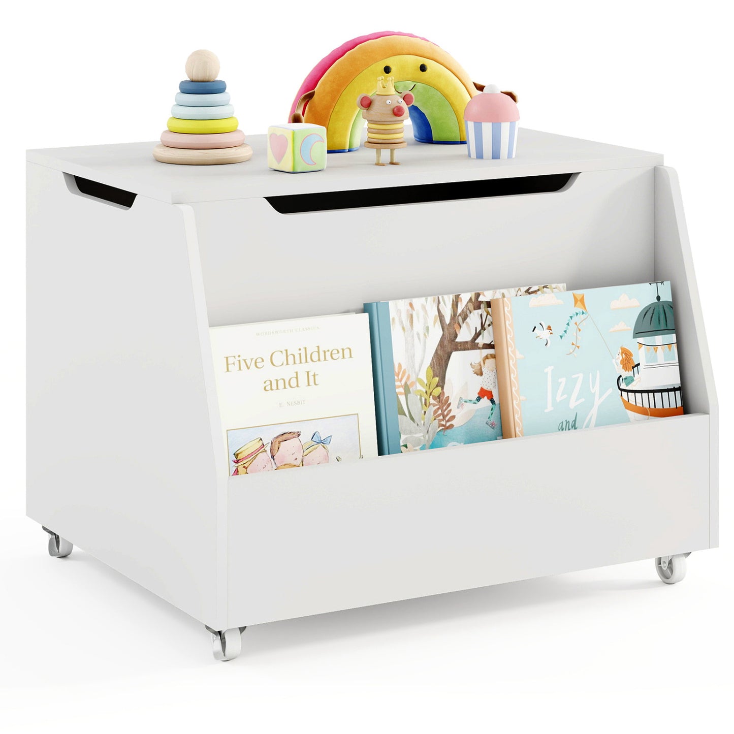 Wooden Mobile Toy Storage Organizer, White Kids Storage at Gallery Canada