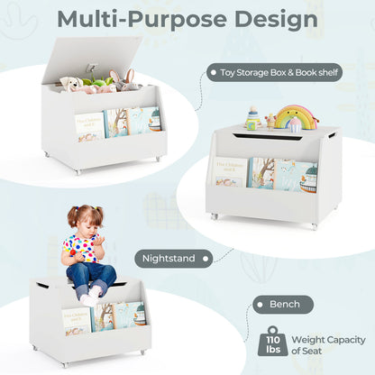 Wooden Mobile Toy Storage Organizer, White Kids Storage at Gallery Canada
