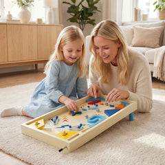 Wooden Pinball Machine, 3 Balls, For Kids And Adults