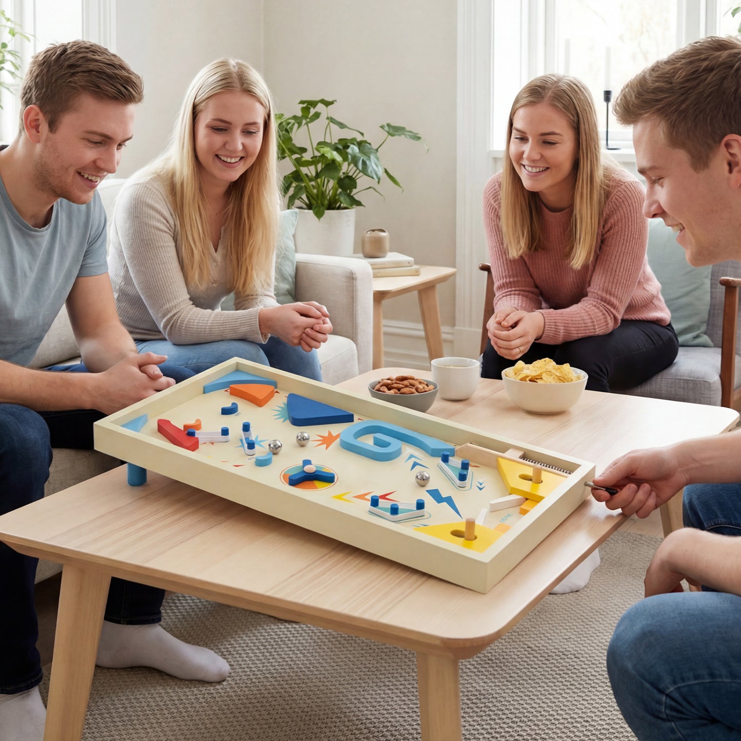 Wooden Pinball Machine, 3 Balls, For Kids And Adults Game Room at Gallery Canada