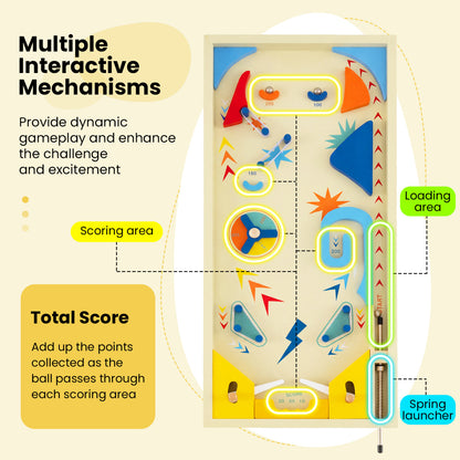 Wooden Pinball Machine, 3 Balls, For Kids And Adults Game Room at Gallery Canada