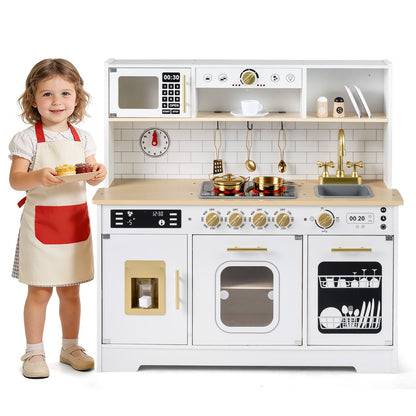 Wooden Play Kitchen With Lights, Sounds, White Play Kitchen Sets at Gallery Canada