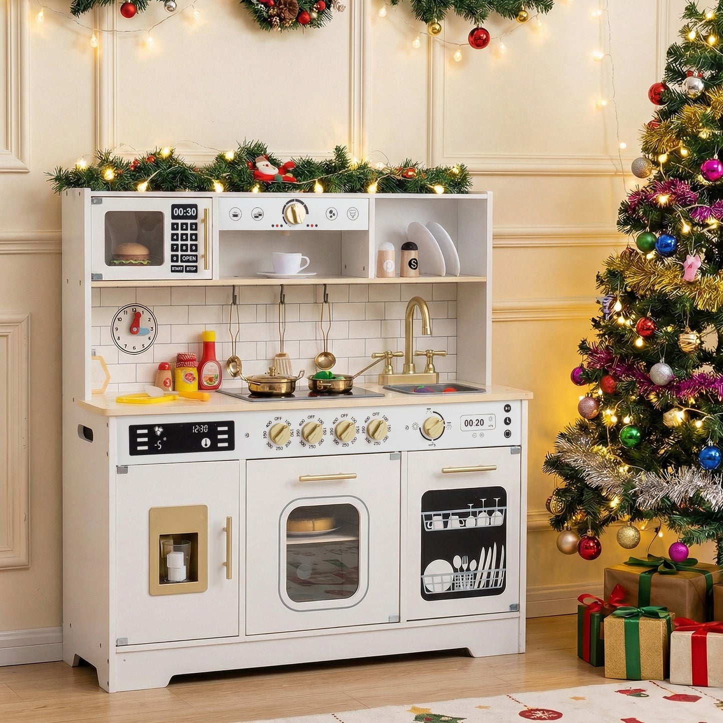 Wooden Play Kitchen With Lights, Sounds, White Play Kitchen Sets at Gallery Canada