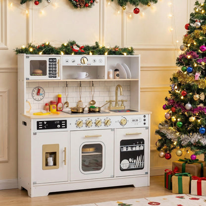 Wooden Play Kitchen With Lights, Sounds, White Play Kitchen Sets at Gallery Canada