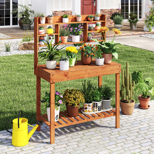 Wooden Potting Bench Table, 61
