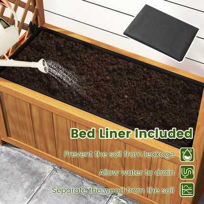 Wooden Raised Garden Bed with Lattice Trellis and Arched Roof, Orange Raised Garden Beds at Gallery Canada