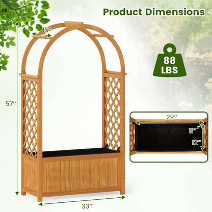 Wooden Raised Garden Bed With Lattice Trellis, Arched Roof, Orange Raised Garden Beds at Gallery Canada
