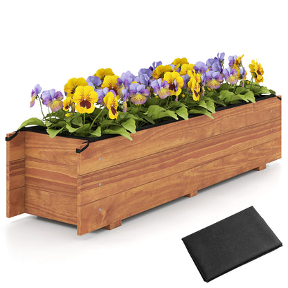 Wooden Raised Garden Bed, Elevated Rectangular Planter Box, Orange Raised Garden Beds at Gallery Canada