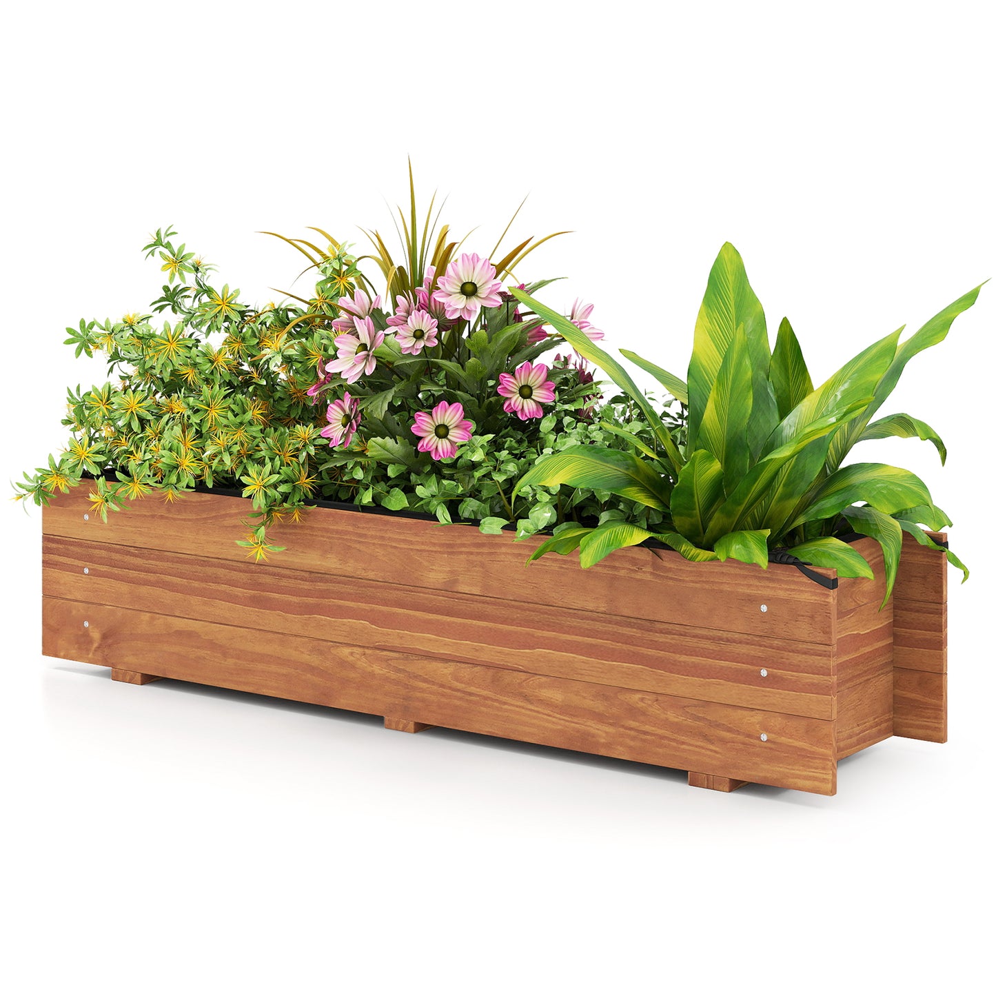 Wooden Raised Garden Bed, Elevated Rectangular Planter Box, Orange Raised Garden Beds at Gallery Canada