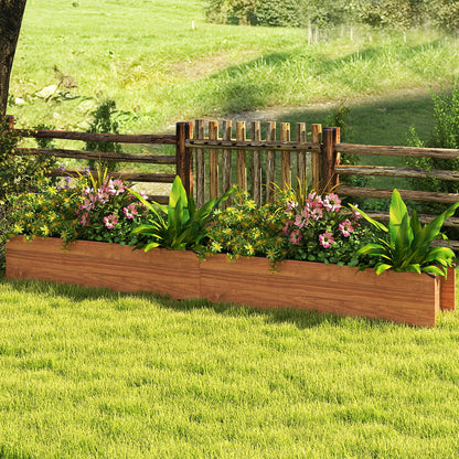 Wooden Raised Garden Bed, Elevated Rectangular Planter Box, Orange Raised Garden Beds at Gallery Canada