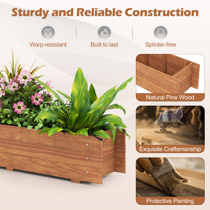 Wooden Raised Garden Bed, Elevated Rectangular Planter Box, Orange Raised Garden Beds at Gallery Canada