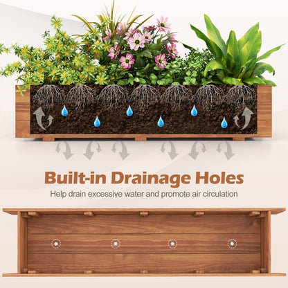 Wooden Raised Garden Bed, Elevated Rectangular Planter Box, Orange Raised Garden Beds at Gallery Canada