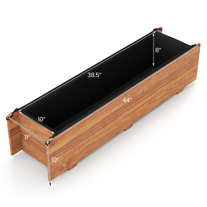 Wooden Raised Garden Bed, Elevated Rectangular Planter Box, Orange Raised Garden Beds at Gallery Canada