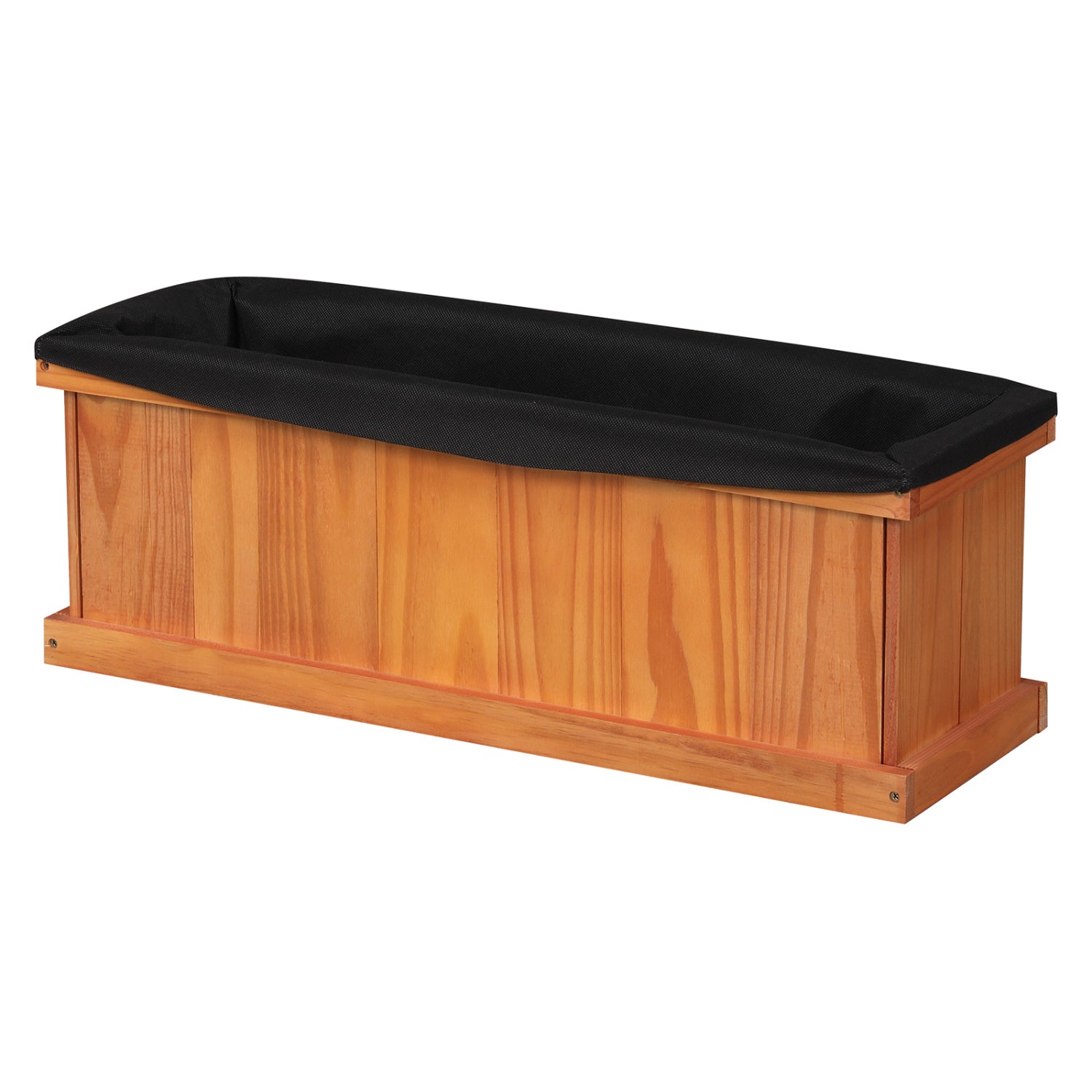 Wooden Raised Garden Bed with Drainage Holes and Liner Solid Fir Wood Planter Box-M Raised Garden Beds at Gallery Canada