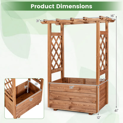 Wooden Raised Garden Bed, Elevated Planter Box With Hanging Roof, Orange Raised Garden Beds at Gallery Canada