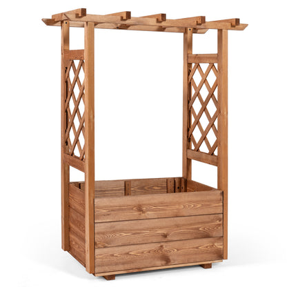 Wooden Raised Garden Bed, Elevated Planter Box With Hanging Roof, Orange Raised Garden Beds at Gallery Canada