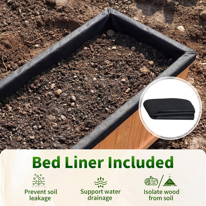 XL Wooden Raised Garden Bed with Drainage Holes, Planter Box Raised Garden Beds at Gallery Canada