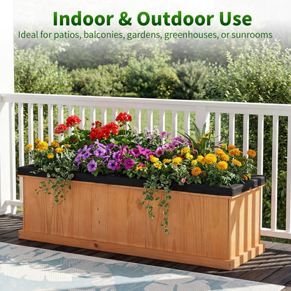XL Wooden Raised Garden Bed with Drainage Holes, Planter Box Raised Garden Beds at Gallery Canada