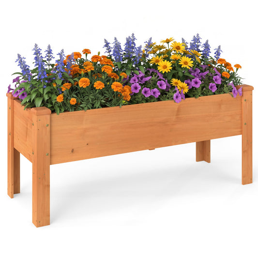 Wooden Raised Garden Bed with Legs, Orange Raised Garden Beds Orange at Gallery Canada