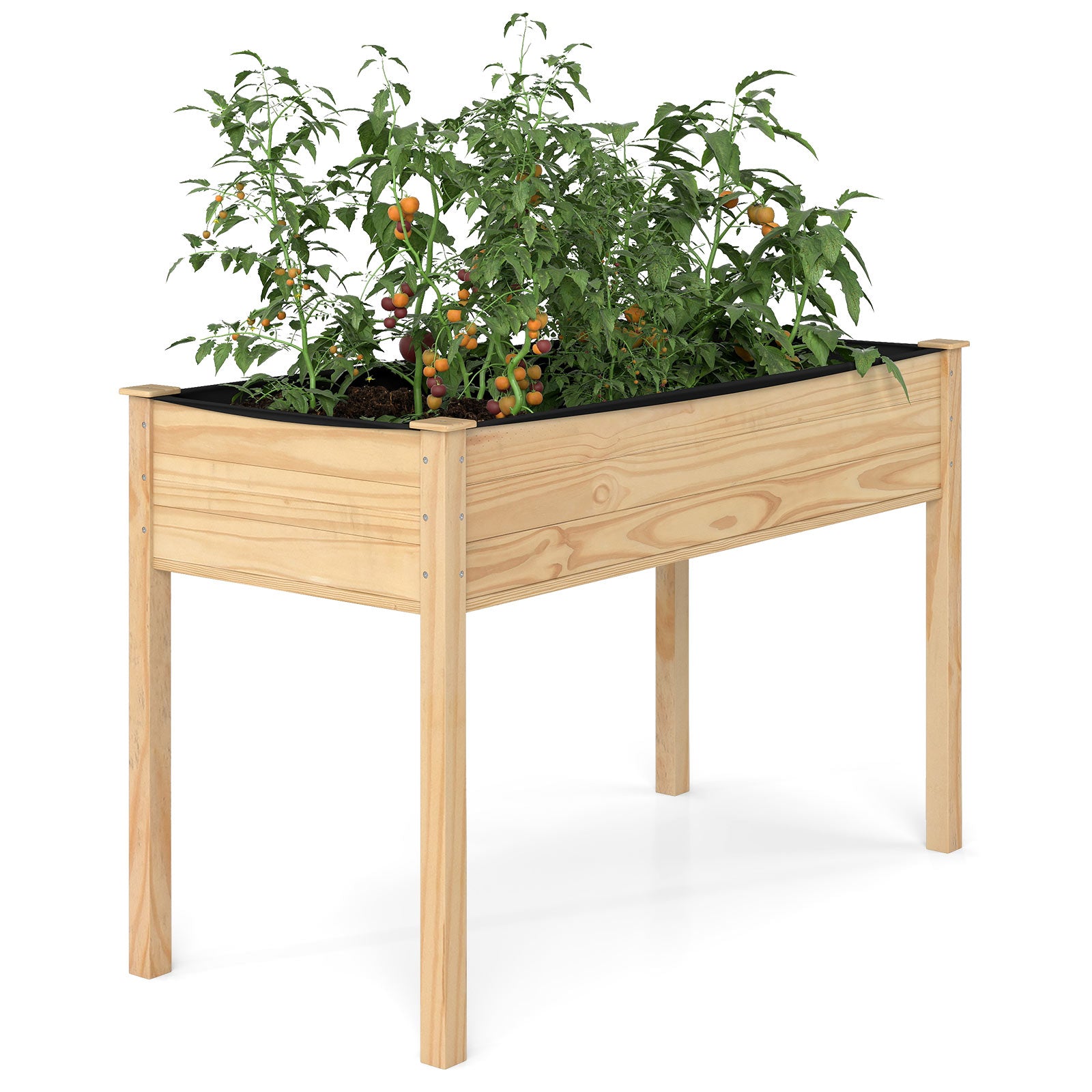 Wooden Raised Vegetable Garden Bed, Elevated Grow Planter, Natural Raised Garden Beds at Gallery Canada