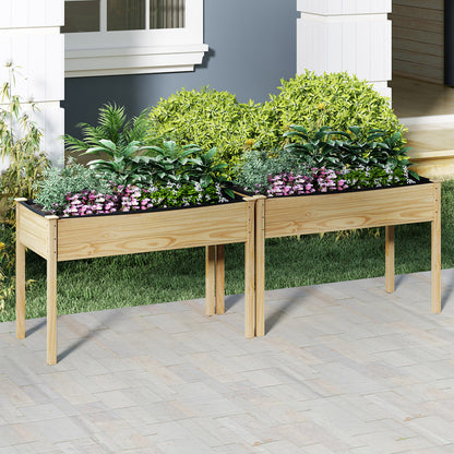 Wooden Raised Vegetable Garden Bed, Elevated Grow Planter, Natural Raised Garden Beds at Gallery Canada
