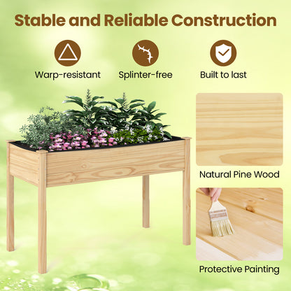 Wooden Raised Vegetable Garden Bed, Elevated Grow Planter, Natural Raised Garden Beds at Gallery Canada