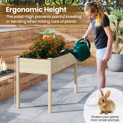 Wooden Raised Vegetable Garden Bed, Elevated Grow Planter, Natural Raised Garden Beds at Gallery Canada