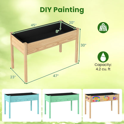Wooden Raised Vegetable Garden Bed, Elevated Grow Planter, Natural Raised Garden Beds at Gallery Canada