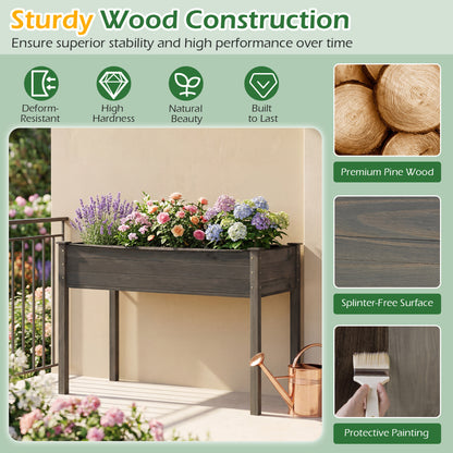 Wooden Raised Vegetable Garden Bed, Gray Raised Garden Beds at Gallery Canada