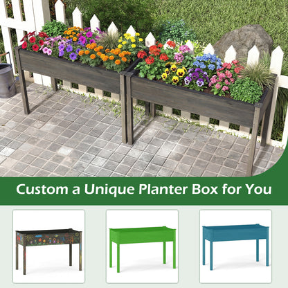Wooden Raised Vegetable Garden Bed, Gray Raised Garden Beds at Gallery Canada