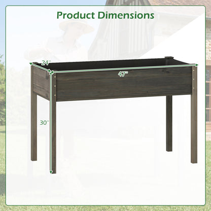 Wooden Raised Vegetable Garden Bed, Gray Raised Garden Beds at Gallery Canada