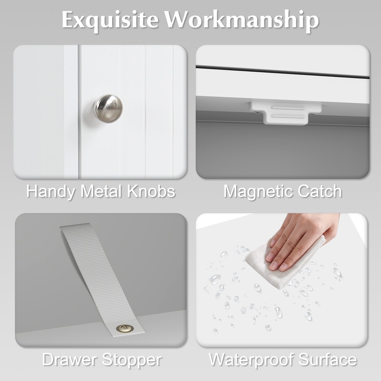 Wooden Storage Cabinet With Drawer, Shelf, White Floor Cabinets at Gallery Canada