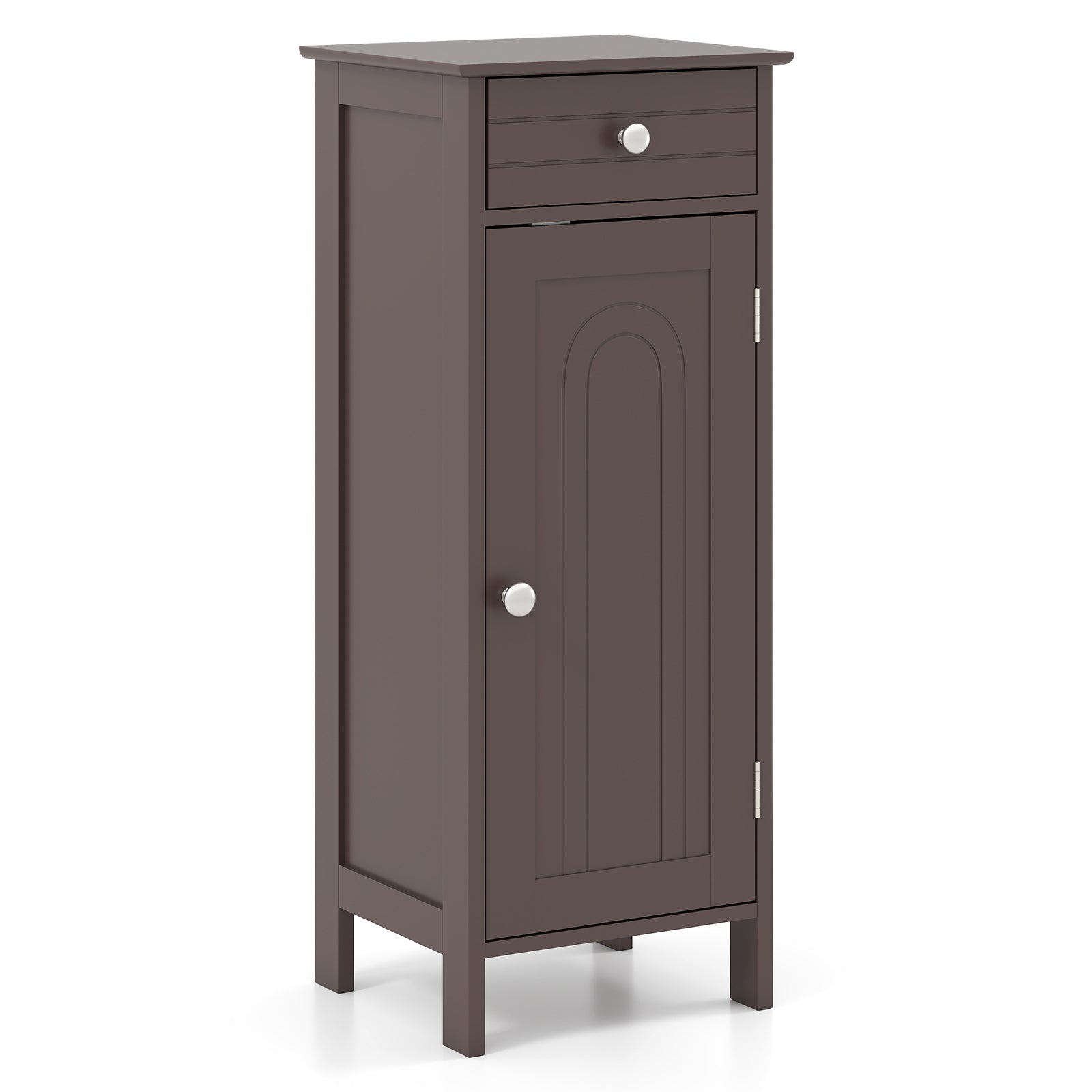 Wooden Storage Cabinet With Drawer And Shelf, Brown Floor Cabinets Brown at Gallery Canada
