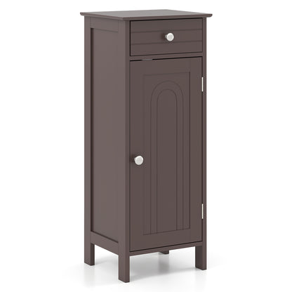 Wooden Storage Cabinet With Drawer And Shelf, Brown Floor Cabinets at Gallery Canada