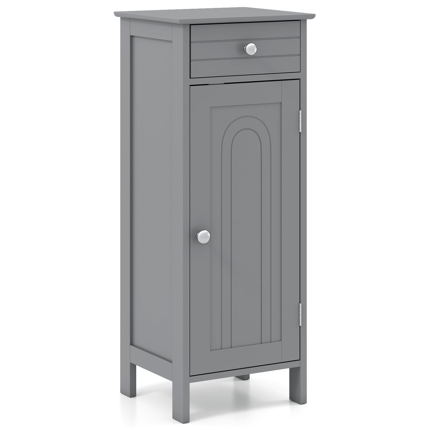 Wooden Storage Cabinet With Drawer And Shelf, Gray Floor Cabinets Gray at Gallery Canada
