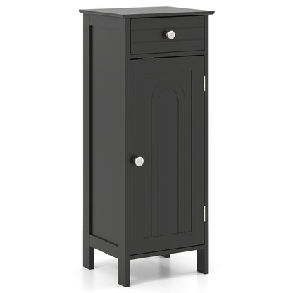 Wooden Storage Cabinet With Drawer, Shelf, Black Floor Cabinets at Gallery Canada