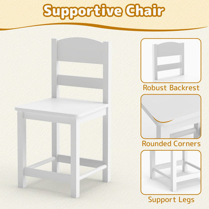 Ensemble bureau d'étude et chaise en bois avec 2 armoires, 2 tiroirs