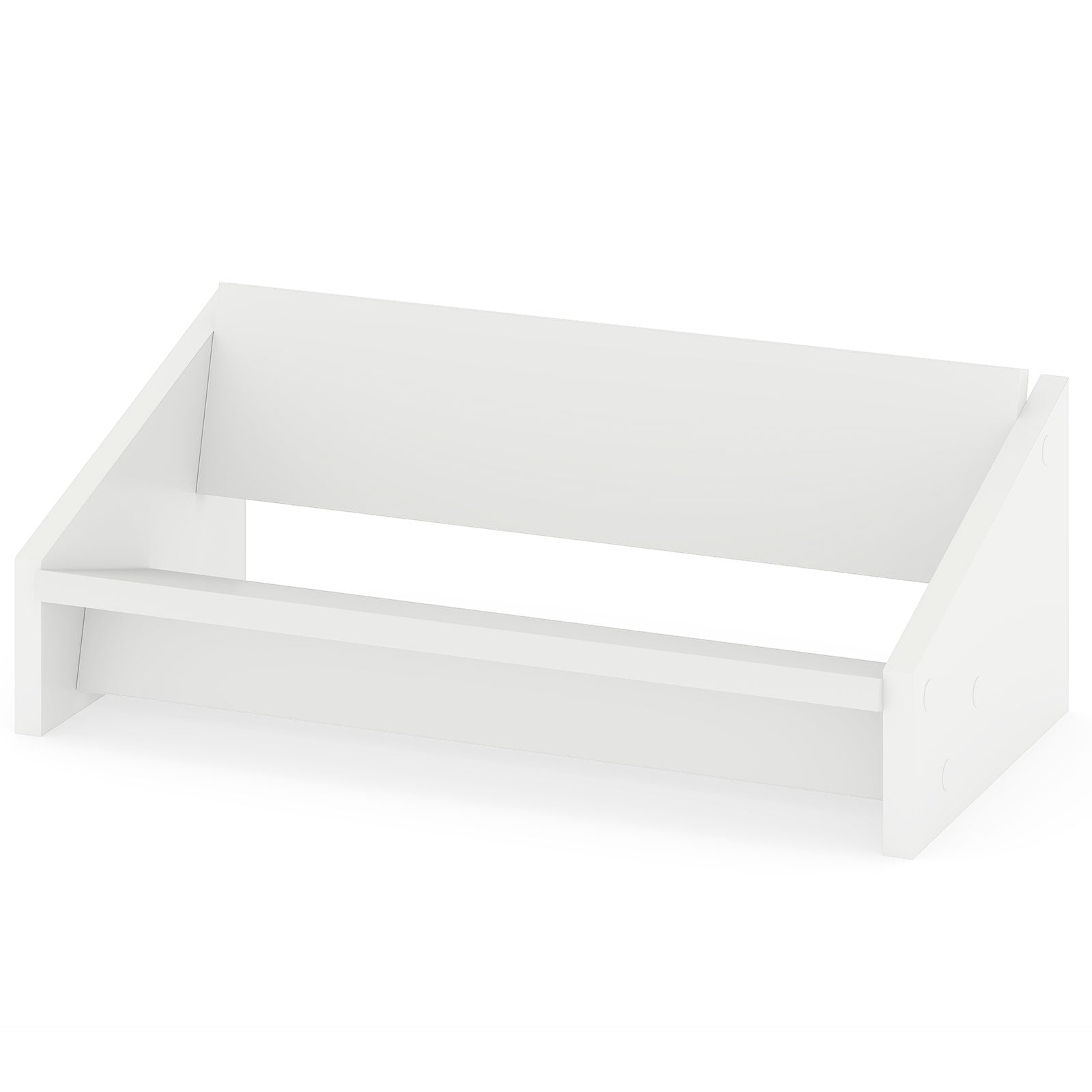 Wooden Tilting Bookcase Small Desktop Bookshelf Organizer for Magazines, White Bookcases White at Gallery Canada