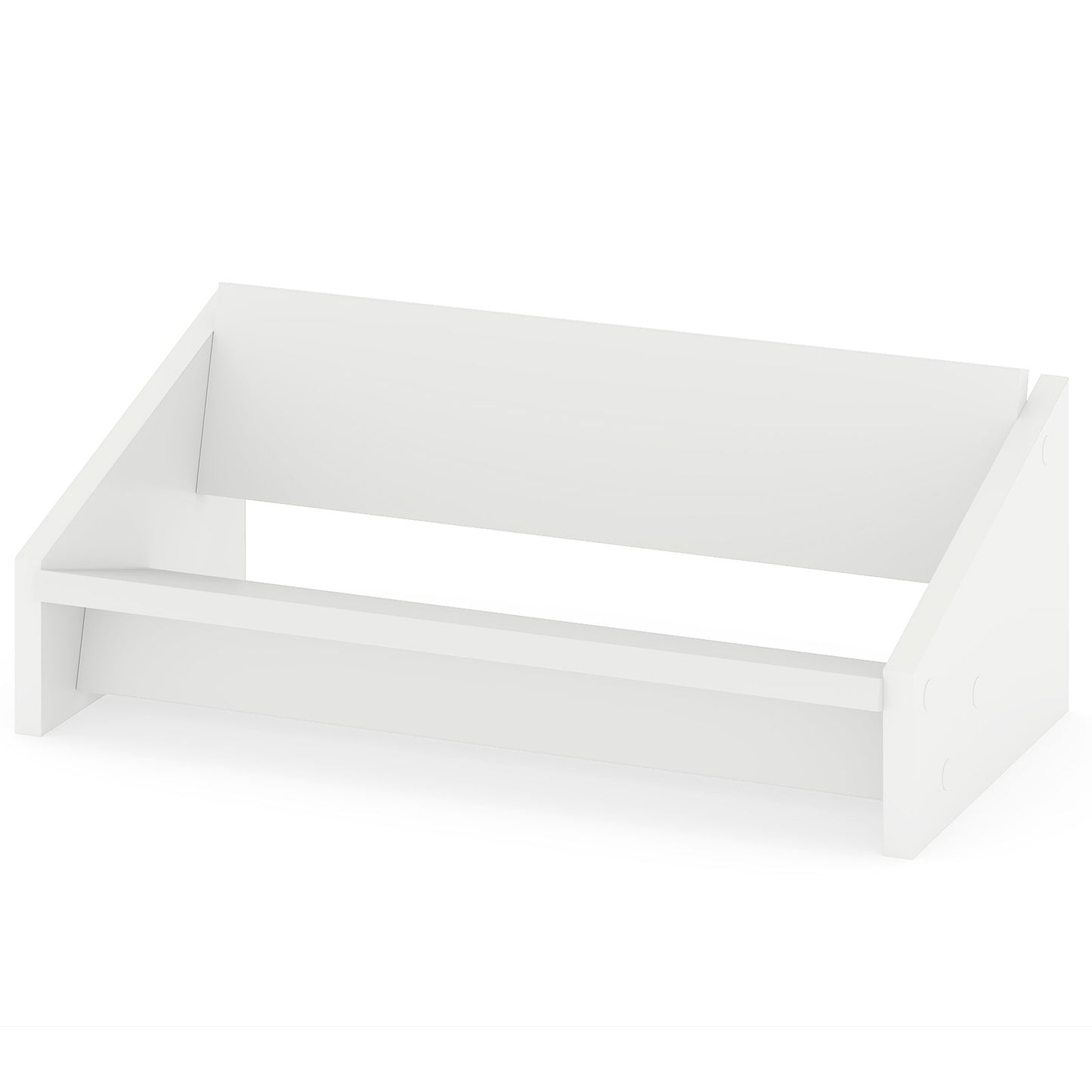 Wooden Tilting Bookcase Small Desktop Bookshelf Organizer for Magazines, White Bookcases White at Gallery Canada