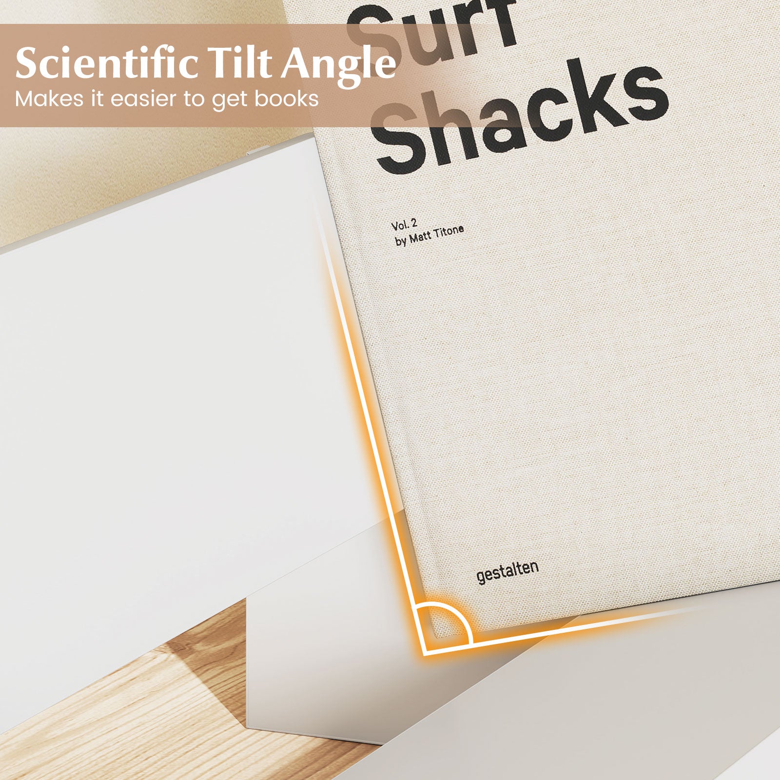 Wooden Tilting Bookcase Small Desktop Bookshelf Organizer for Magazines, White Bookcases at Gallery Canada