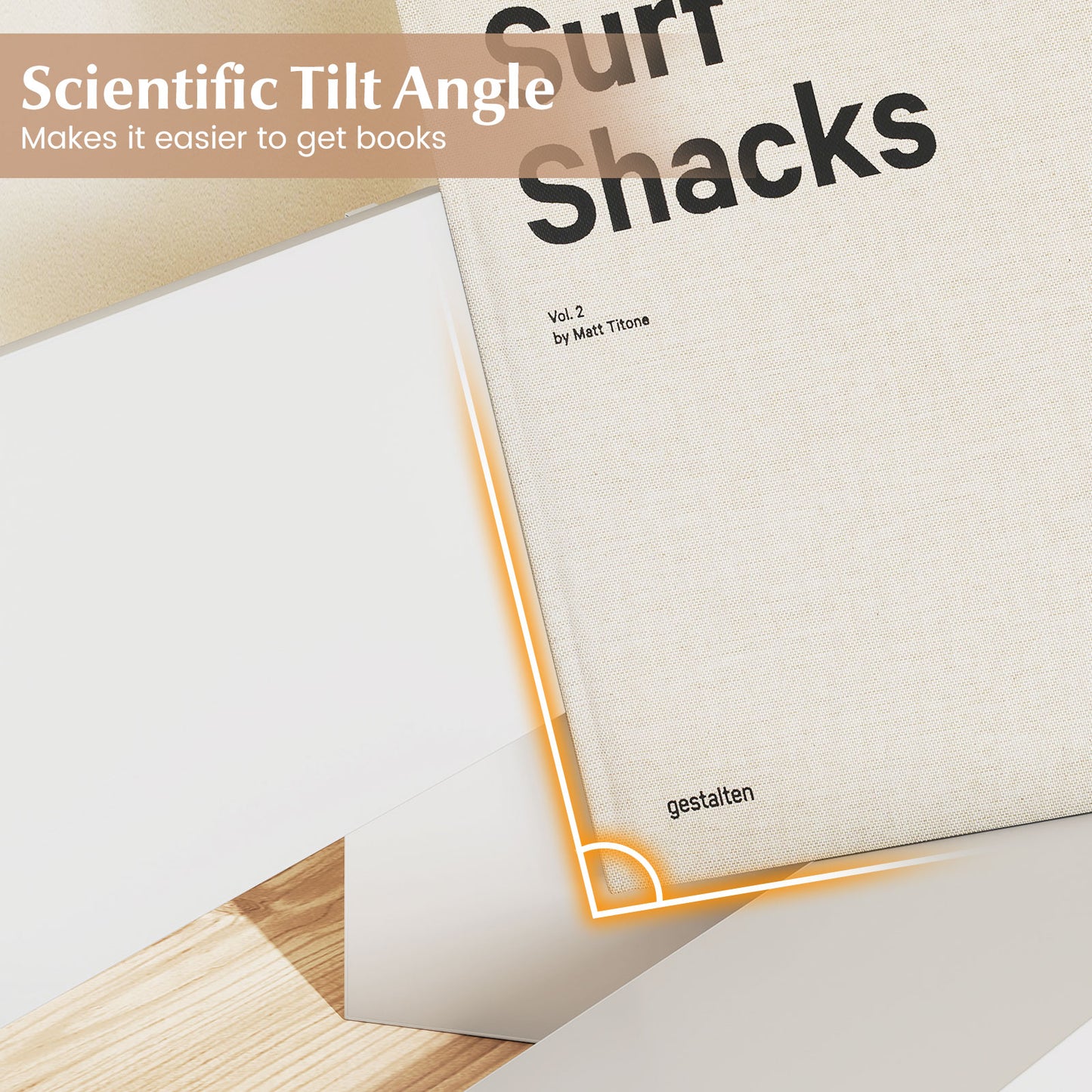 Wooden Tilting Bookcase Small Desktop Bookshelf Organizer for Magazines, White Bookcases at Gallery Canada