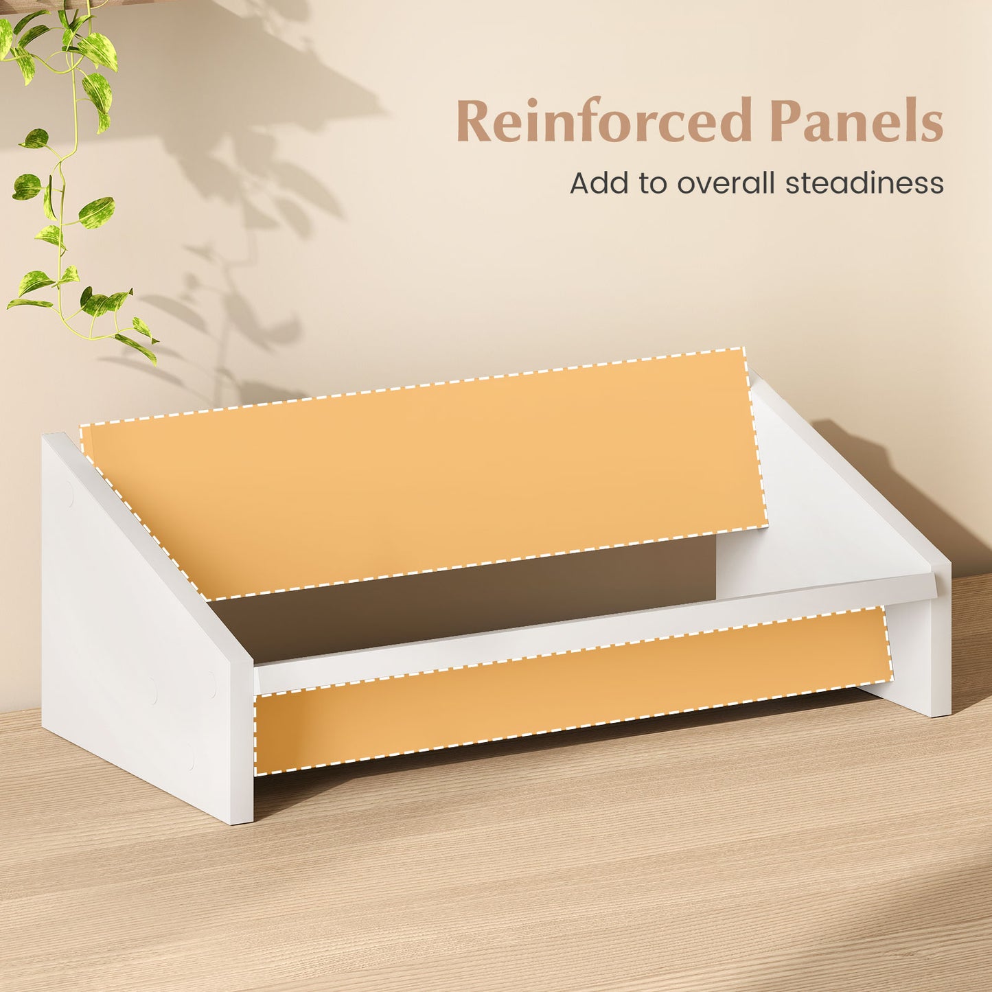 Wooden Tilting Bookcase Small Desktop Bookshelf Organizer for Magazines, White Bookcases at Gallery Canada