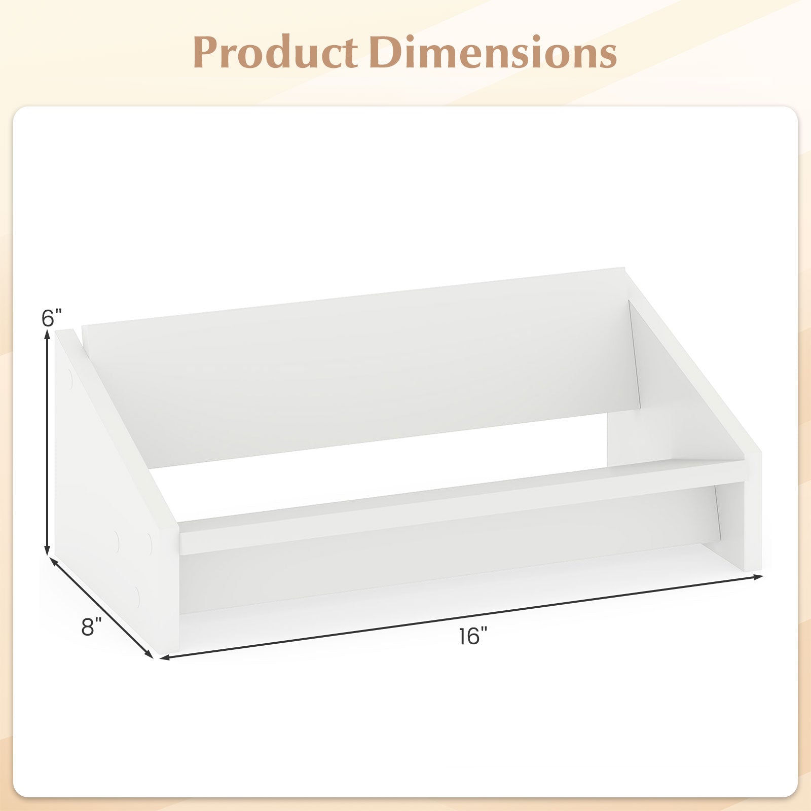 Wooden Tilting Bookcase Small Desktop Bookshelf Organizer for Magazines, White Bookcases at Gallery Canada