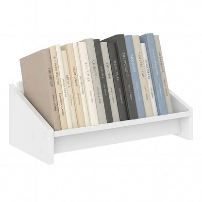 Wooden Tilting Bookcase Small Desktop Bookshelf Organizer for Magazines, White Bookcases at Gallery Canada